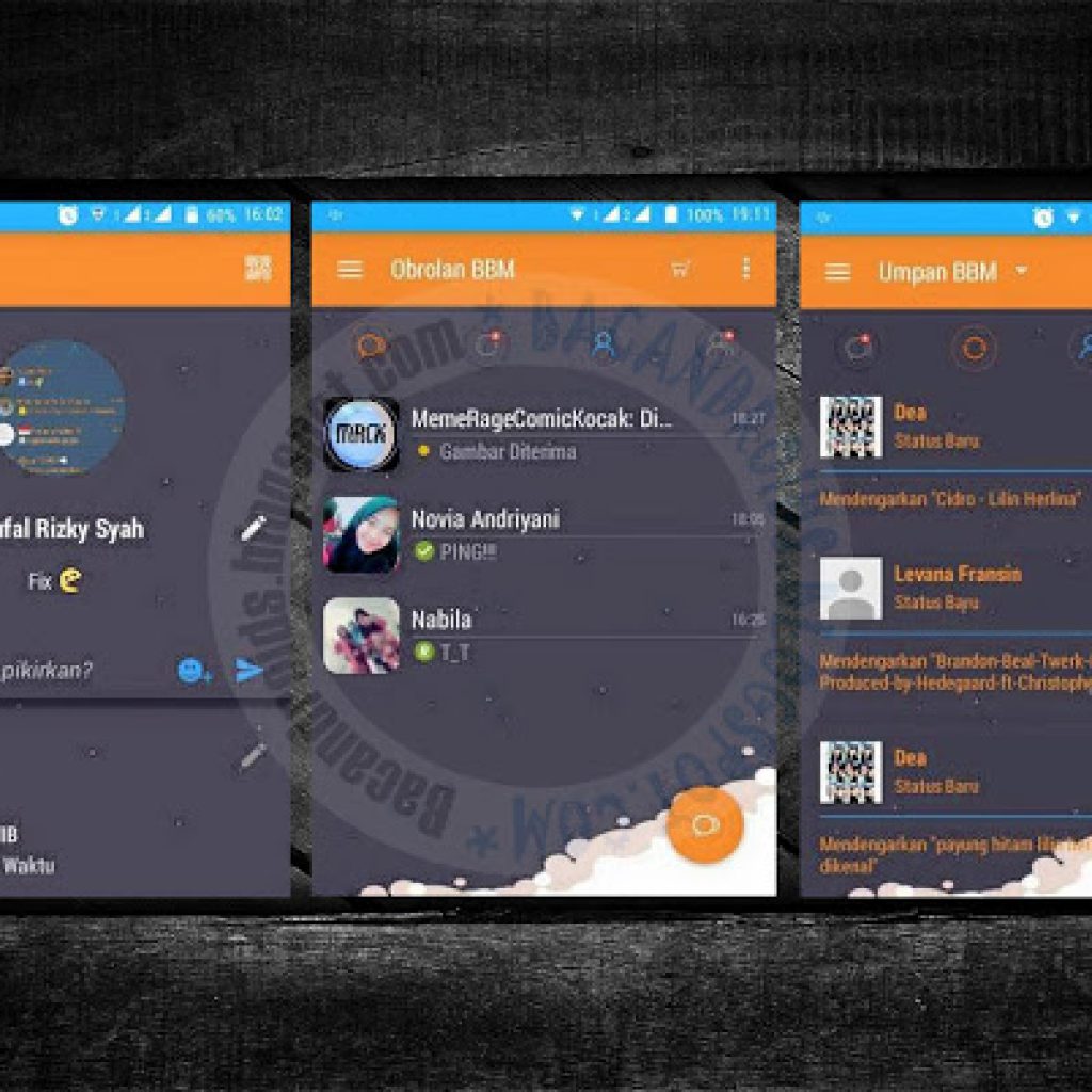 download BBM MOD Terbaru Thema Orange Innovation Versi 2.9.0.51