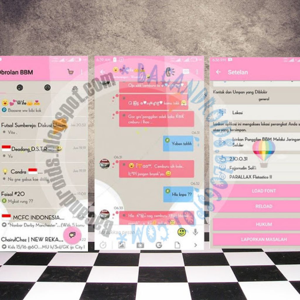 download BBM Mod Tema Parallax Flatatisco II Versi 2.10.0.31