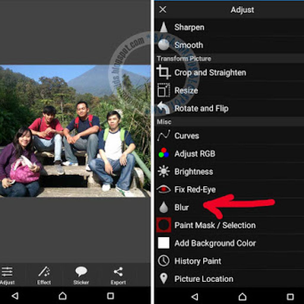 Tutor picsay blur kamera 