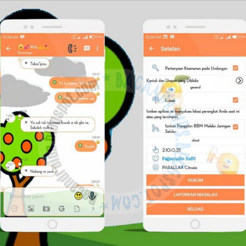 download BBM Mod Thema Parallax Citrusia Versi Terbaru 2.10.0.35 