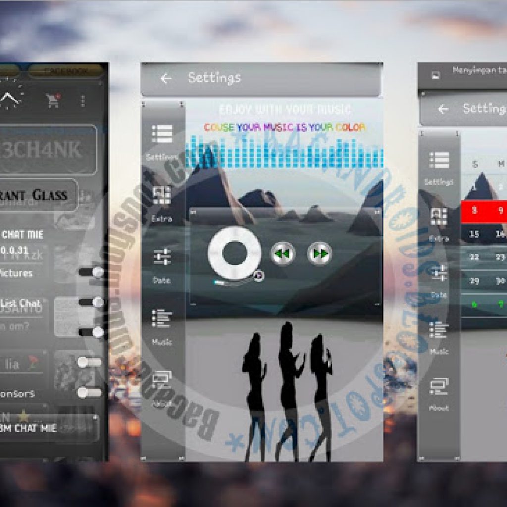 download BBM Mod Chat Mie Thema Transparent Glass 