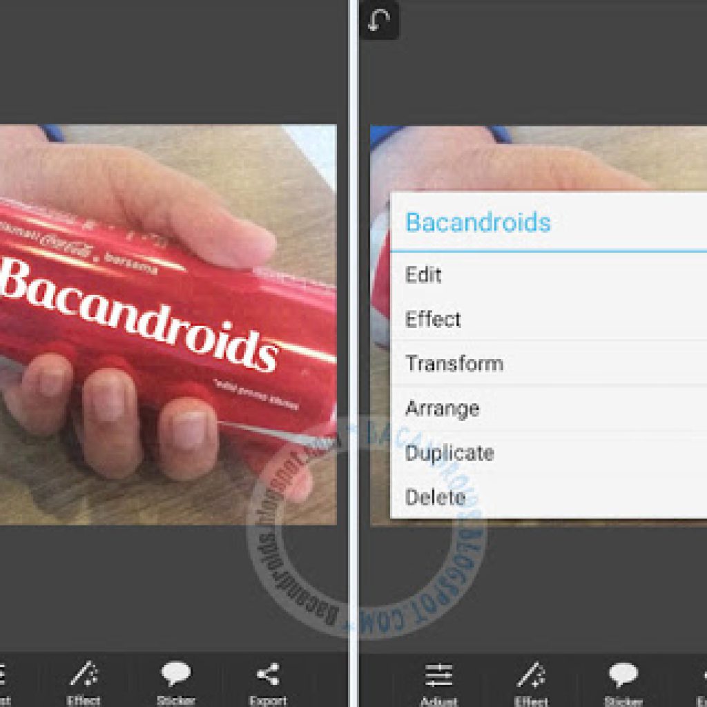 editing foto koca cola android
